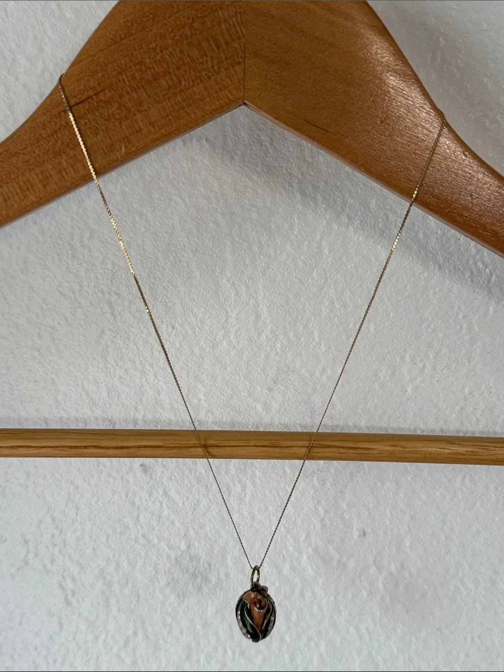 Vintage Gold Filled Calla Lilly Necklace